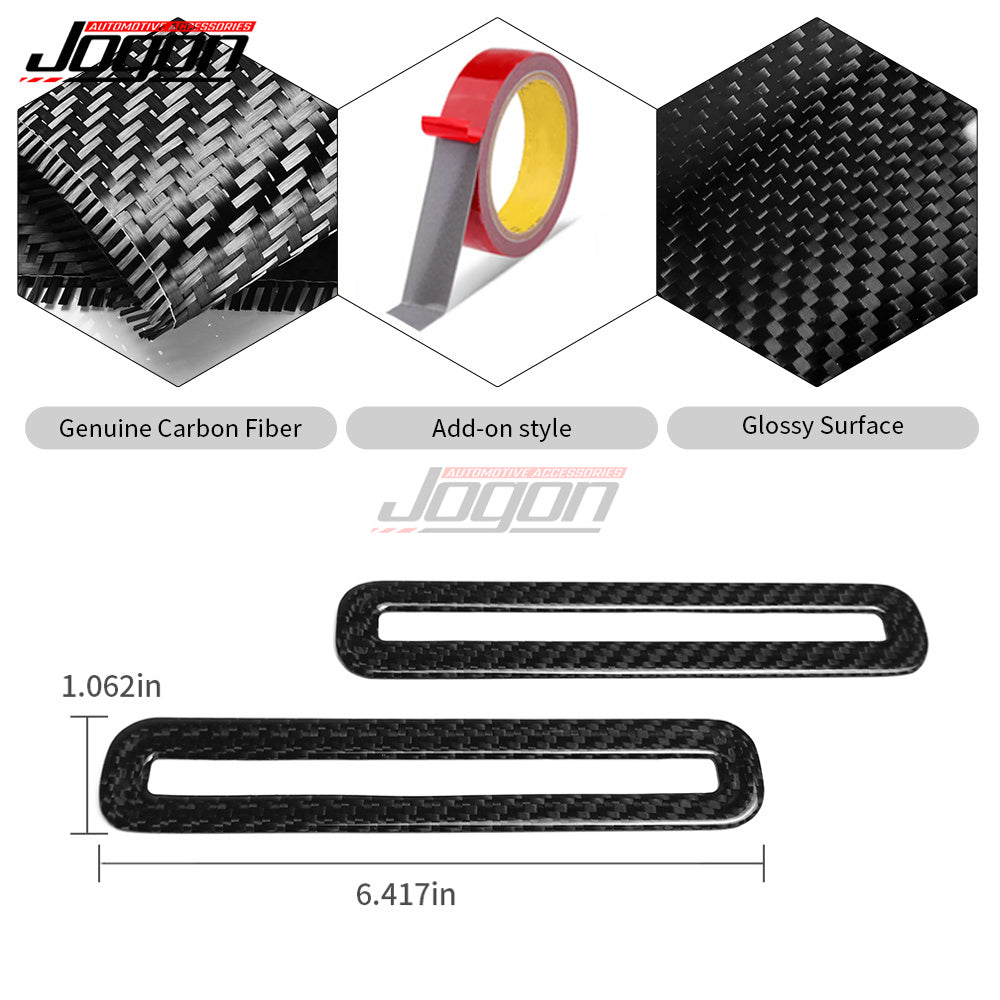 For Mustang S650 GT Dark horse Ecoboost Car Window Air Vent Trim Real Carbon Fiber