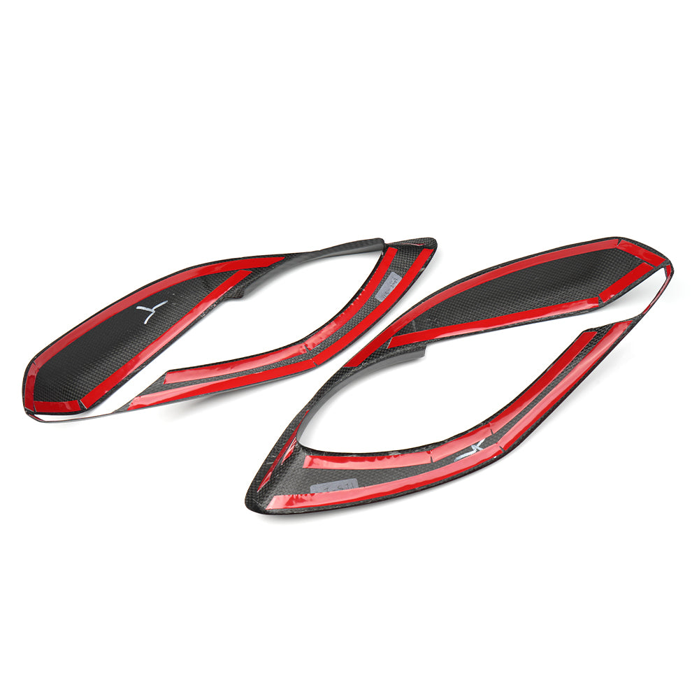 Dry Carbon Fiber Inner Door Handle Frame Cover For Toyota GR Yaris 2025 2026, Interior Door Trim