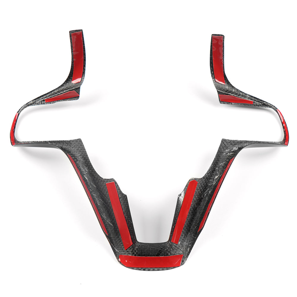 Real Dry Carbon Fiber Steering Wheel Cover Trim for Lexus LC500 2018-2026