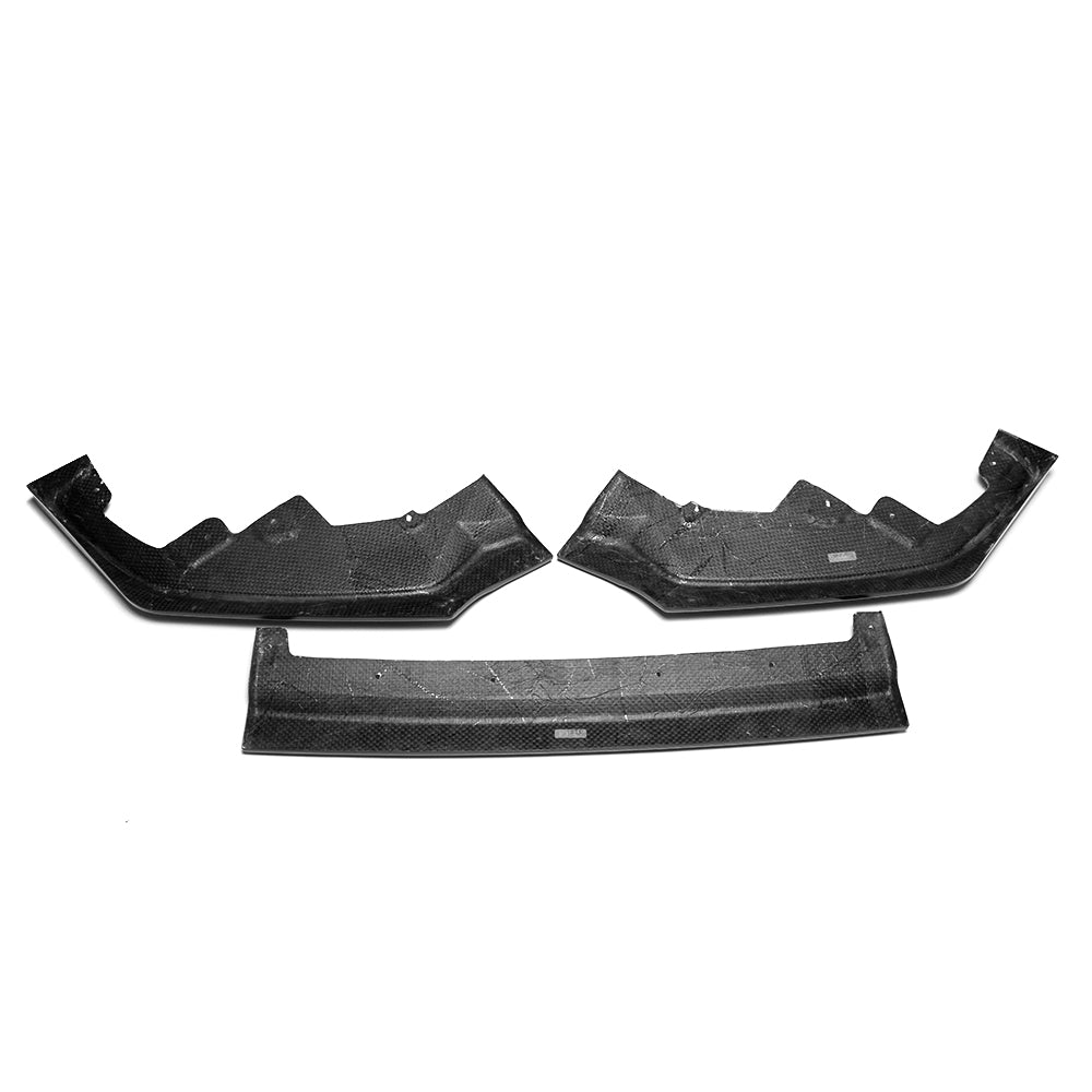 Dry Carbon Fiber Front Lip for Toyota GR Yaris Hatchback 2025 2026, Exterior Trim, 3PCS Air Dam Lower Chin Spoiler