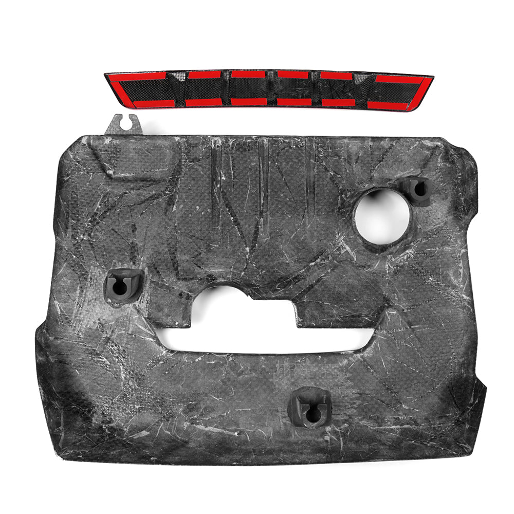 Dry Carbon Fiber Engine Cover Trim For Toyota GR Yaris Corolla 2025 2026, Replacement Front Hood