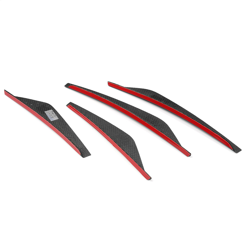 Real Dry Carbon Fiber Front Bumper Canards Trim for Lexus LC500 LC500h 2018-2026 Front Side Aero Fins Cover