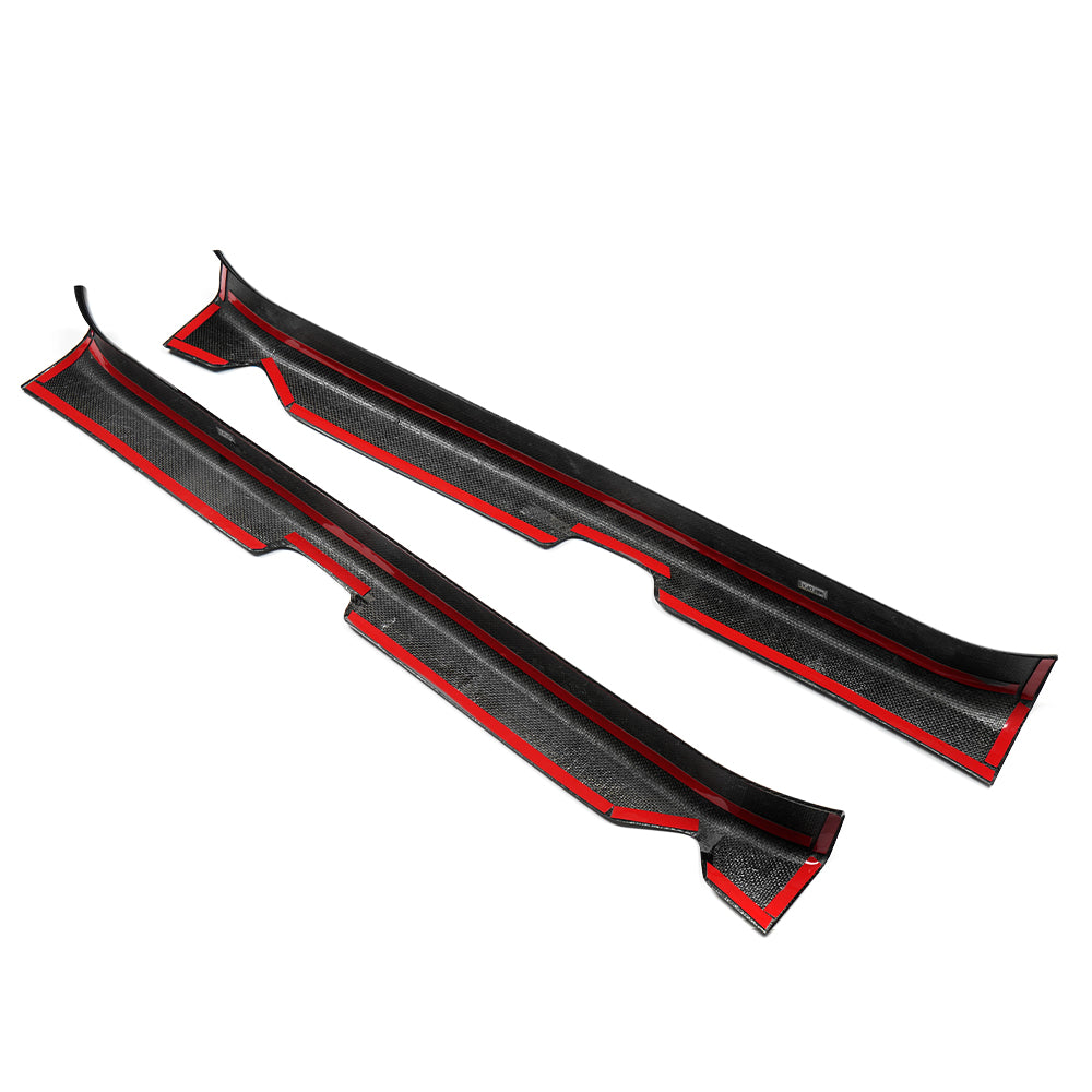 Dry Carbon Fiber Interior Door Sill Cover Trim for Toyota GR Yaris 2025 2026+ Door Edge Guards