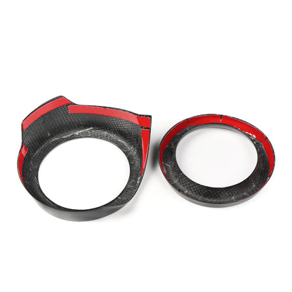 Dry Carbon Fiber Dashboard Side Vent Trim For Toyota GR Yaris 2025 2026, Center Console Air Vent Ring