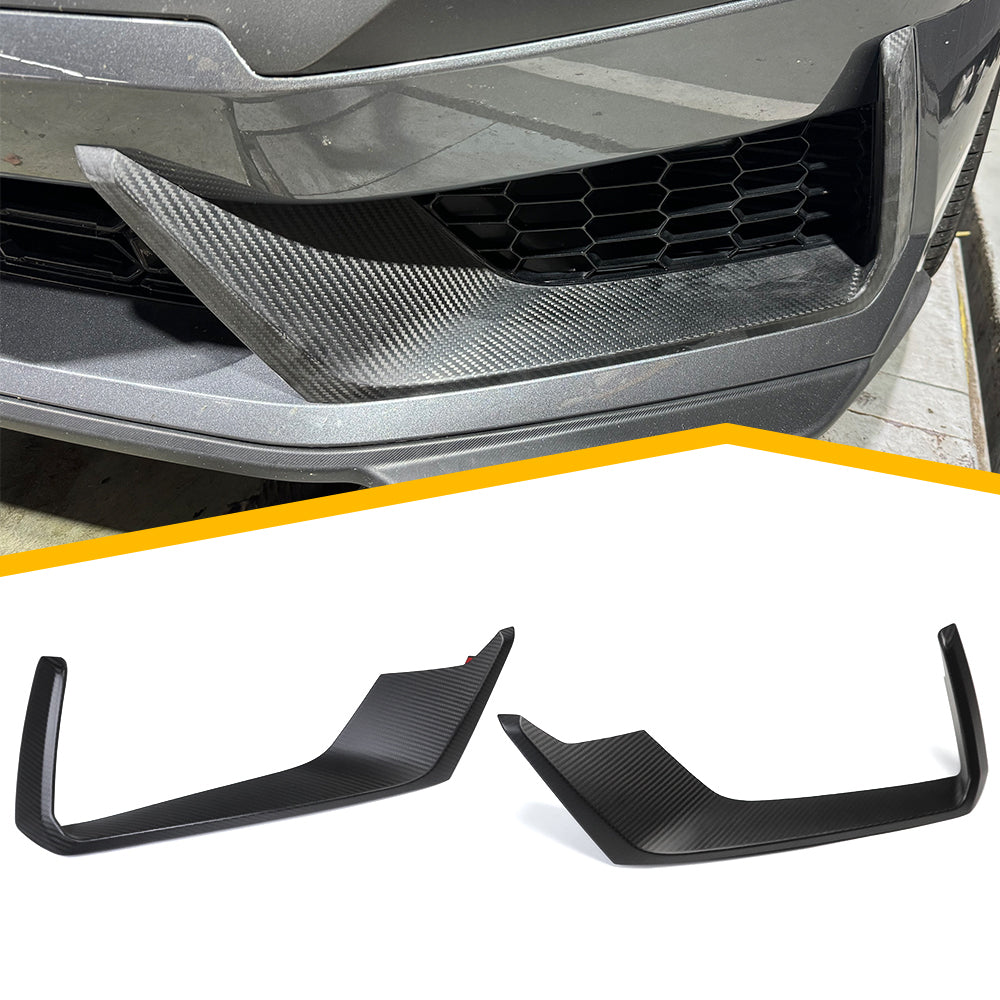 Real Carbon Fiber Front Fog Light Lower Cover Trim Frame Cover For Ford Mustang S650 Dark Horse 2024+