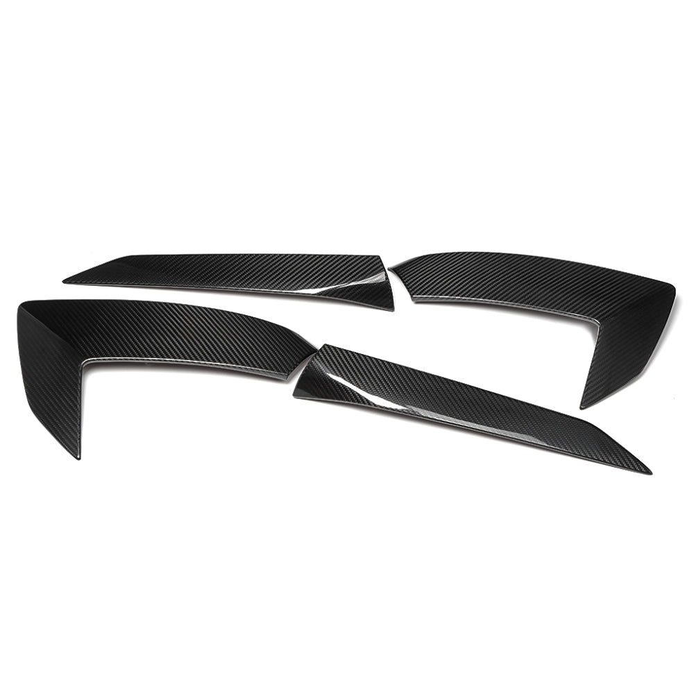 For Chevrolet Corvette C8 Stingray Sports Z06 Z51 2020-2024 Exterior Body Side Air Outlet Frame Cover Dry Carbon Fiber Car Trim