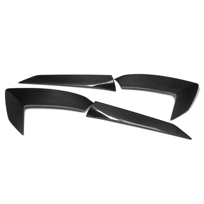 For Chevrolet Corvette C8 Stingray Sports Z06 Z51 2020-2024 Exterior Body Side Air Outlet Frame Cover Dry Carbon Fiber Car Trim