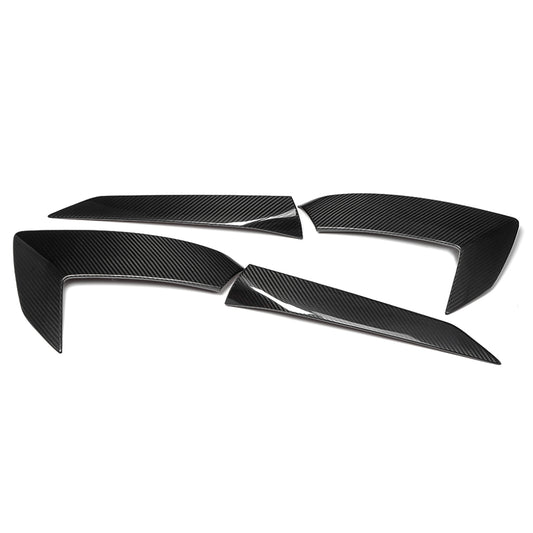 For Chevrolet Corvette C8 Stingray Sports Z06 Z51 2020-2024 Exterior Body Side Air Outlet Frame Cover Dry Carbon Fiber Car Trim