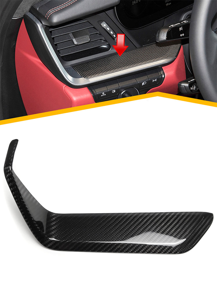 For Porsche 911 992 Carrera Turbo GTS 2020+ Drive Side Dashboard Panel Trim Dry Carbon Fiber Interior Accessories