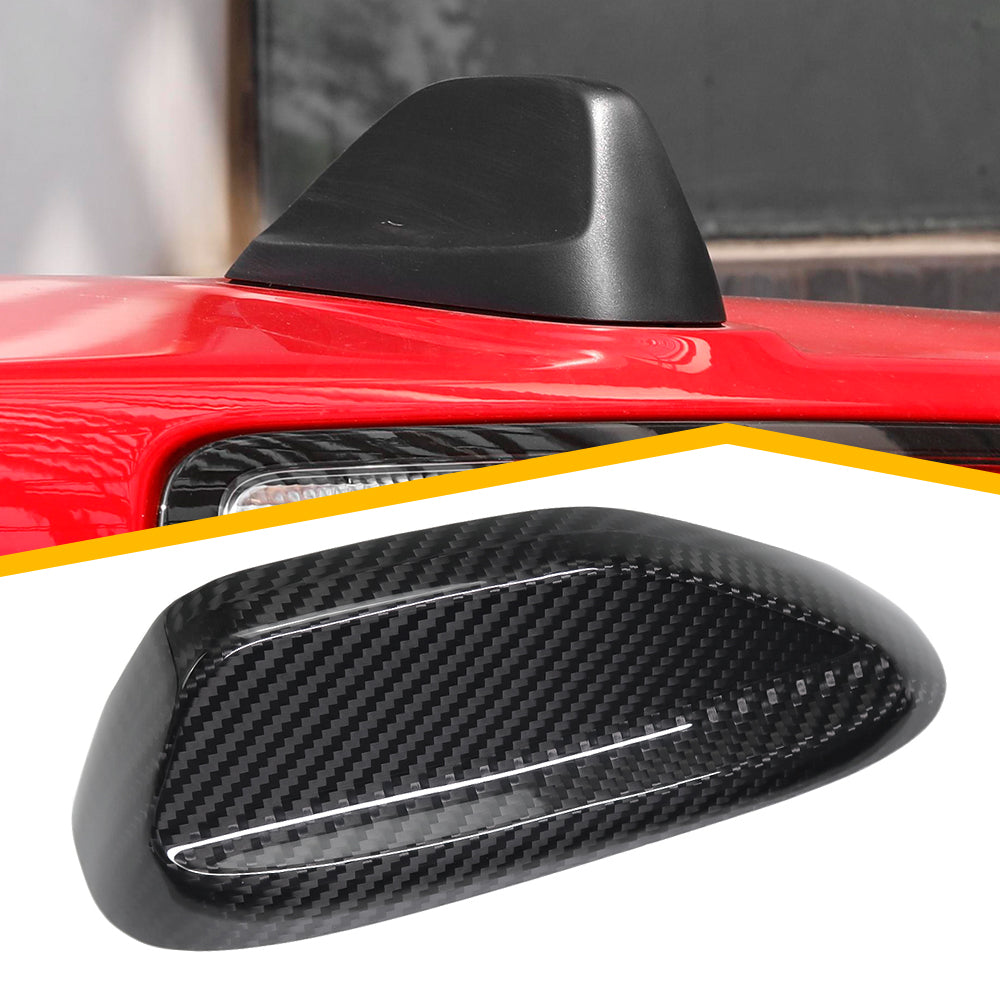 Real Carbon Fiber Shark Fin Antenna Cover For Dodge Ram TRX 1500 2500 3500 Rebel Limited Laramie Off-Road 2019-2024