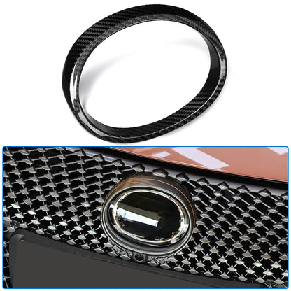 Real Dry Carbon Fiber Front Grille Emblem Ring Trim for Lexus LC500 LC500h Z100 2018-2026 Exterior Badge Decoration Cover