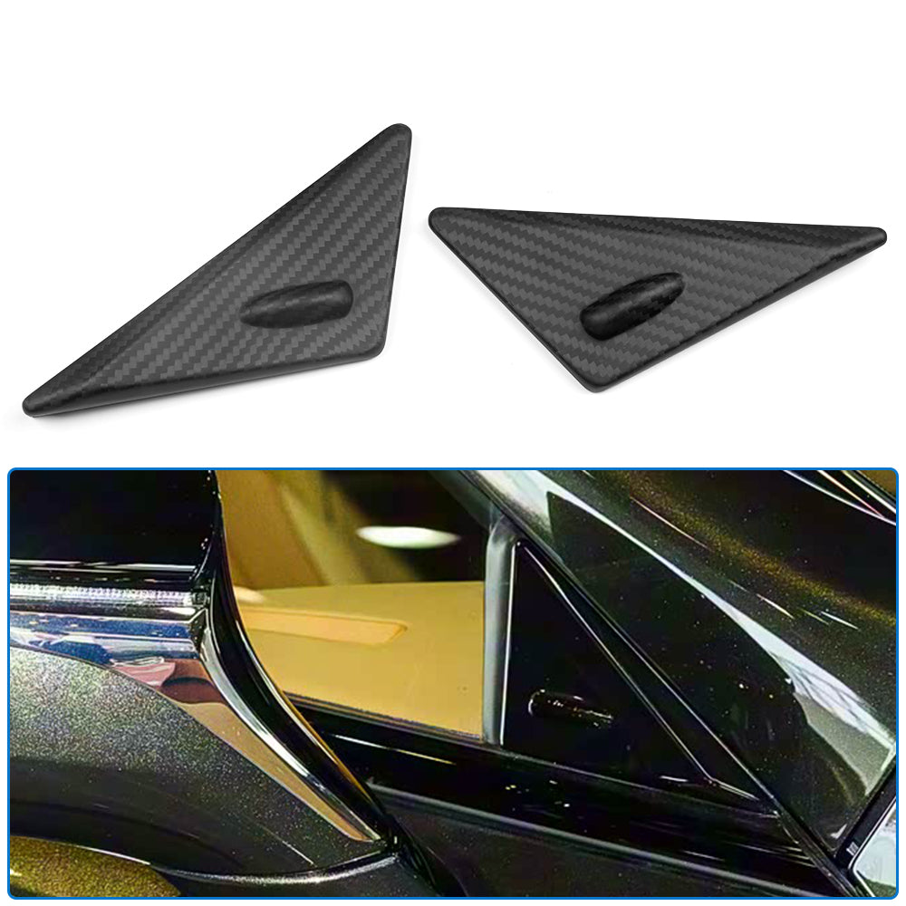 Real Dry Carbon Fiber Front Window Triangle Cover Trim For Lexus LC LC500 LC500h 2018 2019 2020-2026