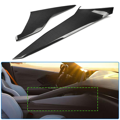 Pregreg Carbon Fiber For Corvette C8 2026+ Interior Center Console Gear Shift Side Panel 2PCS
