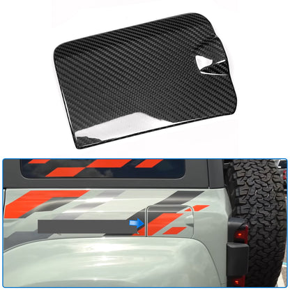 Genuine Carbon Fiber Fuel Tank Cover Trim Oil Gas Door Cap For Ford Bronco Raptor Wildtrak Outer Banks 2021 - 2025