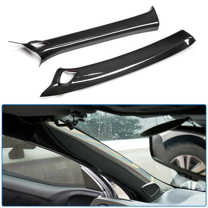 Dry Carbon Fiber Interior Front A-Pillar W/Speaker Trim Panel for Toyota GR Yaris 2025 2026+