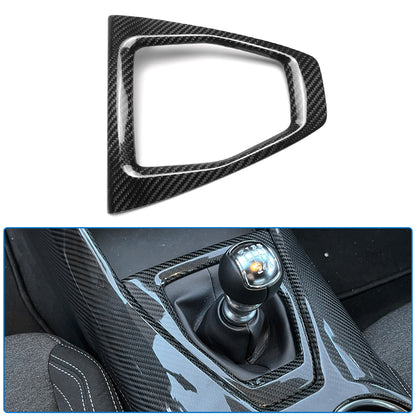 Dry Carbon Fiber MT Gear Shift Cover Frame Trim Ford Mustang S650 Dark Hose GT 2024 2025 2026