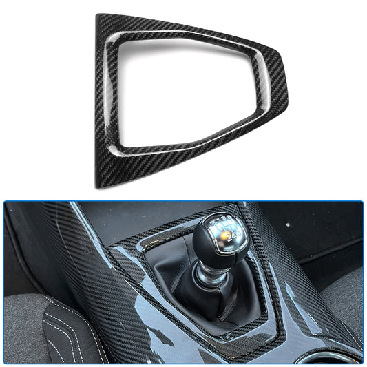 Dry Carbon Fiber MT Gear Shift Cover Frame Trim Ford Mustang S650 Dark Hose GT 2024 2025 2026