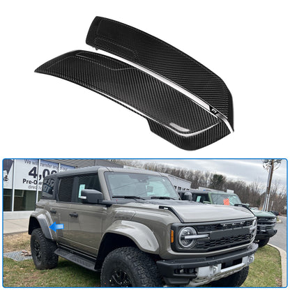 Dry Carbon Fiber Rear Wheel Arch Fender Flares Trim For Ford Bronco Raptor 2021-2025, Exterior Decors