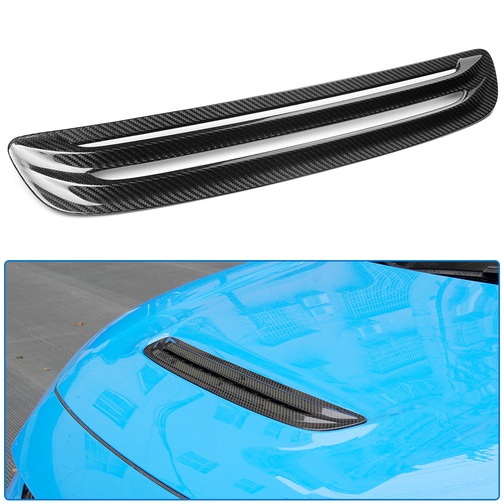 Dry Carbon Fiber Front Hood Vent Cover For Honda Civic Type R FL5 2023 2024 2025 2026, Exterior Trim