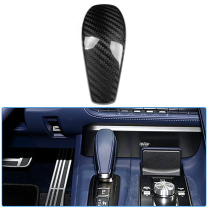 Real Dry Carbon Fiber Gear Shift Knob Head Trim for Lexus LC LC500 LC500h 2018 2019 2020-2026