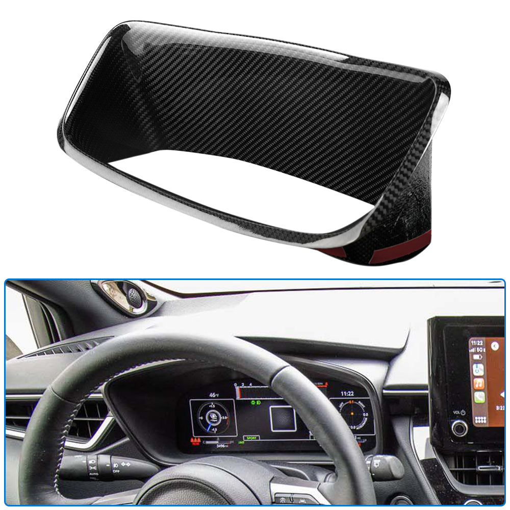 Real Dry Carbon Fiber Dash Instrument Cluster Gauge Cover for Toyota GR Corolla GZEA14 Morizo Circuit Core 2023 2024 2025 2026, Dashboard Trim