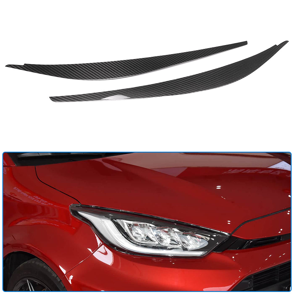 Dry Carbon Fiber Headlight Eyebrow Trim For Toyota GR Yaris Hatchback 2025 2026, Front Headlamp Bezel Decals