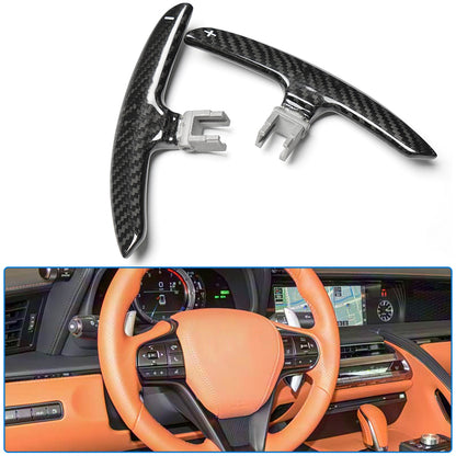 Paddle Shifters Extension for Lexus LC LC500 LC500h Z100 Coupe Convertible 2018+ Genuine Carbon Fiber