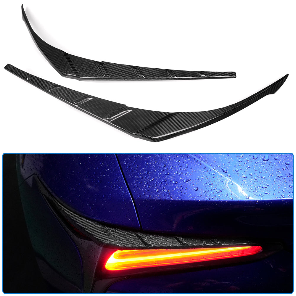 Dry Carbon Fiber Rear Tail Light Bezel Trim for Lexus LC500 LC500h 2018-2026