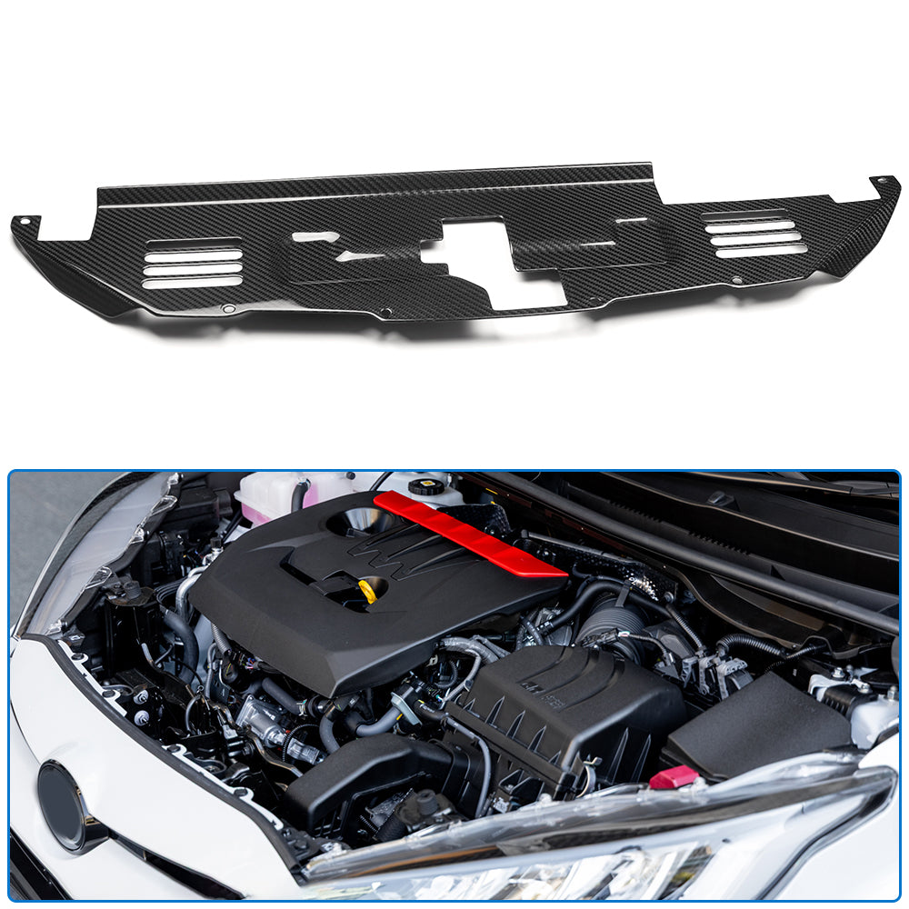 Dry Carbon Fiber Radiator Support Cover Trim for Toyota GR Yaris RS RZ 2025 2026, Replacement, Cooling Slam Panel