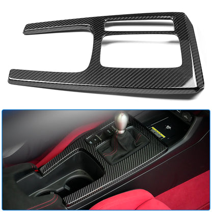 Dry Carbon Fiber Gear Shift Panel Cover Trim For Honda Civic Type R FL5 2023 2024 2025 2026, Center Console Shift Overlay
