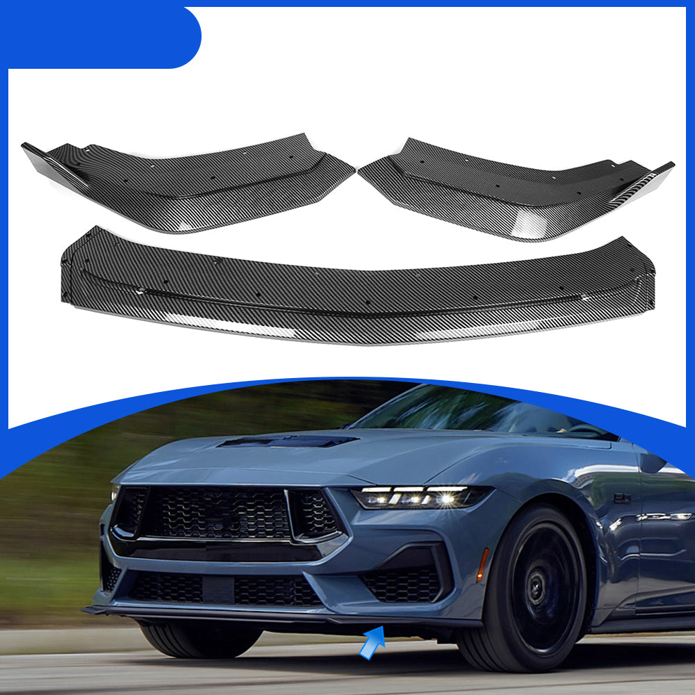 For Ford Mustang S650 GT Ecoboost 2024+ Performance Front Splitter Front Lip ABS