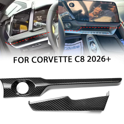Dry Carbon Fiber Dashboard Engine Start Button Panel Trim For Corvette C8 Z06 ZR1 2026+