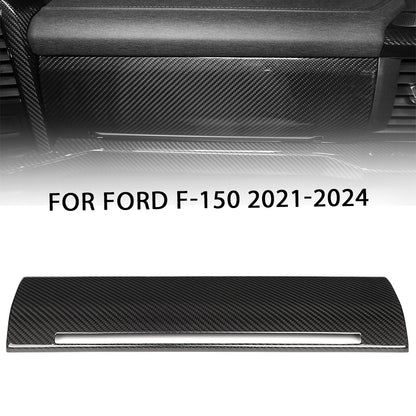 Dry Carbon Fiber Passage Side Glove Box Cover Trim for Ford F150 Raptor Lariat F-250 F-350 2021-2024 Dashboard Glove Compartment Cover