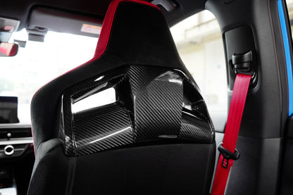 Dry Carbon Fiber Seat Backrest Cover Trim for Honda Civic Type R FL5 2023 2024 2025 2026