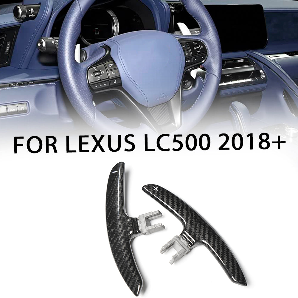 Paddle Shifters Extension for Lexus LC LC500 LC500h Z100 Coupe Convertible 2018+ Genuine Carbon Fiber