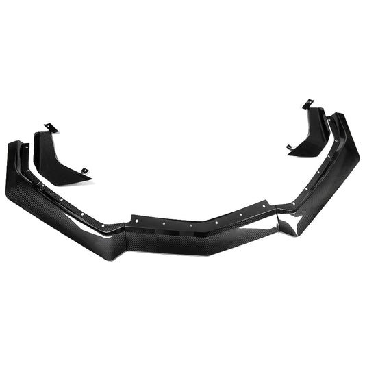 Carbon Fiber Z06 Style Front Splitters For Corvette C8 Stingray Coupe Convertible 2020-2025, Front Bumper Lip Spoiler 5PCS
