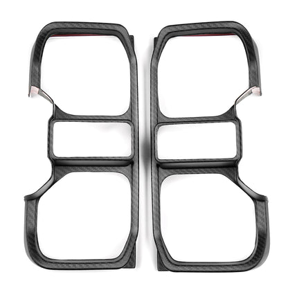 Dry Carbon Fiber Tail Light Lamp Cover Trim For Ford Bronco Raptor 2021-2025, Rear Brake Light Overlays