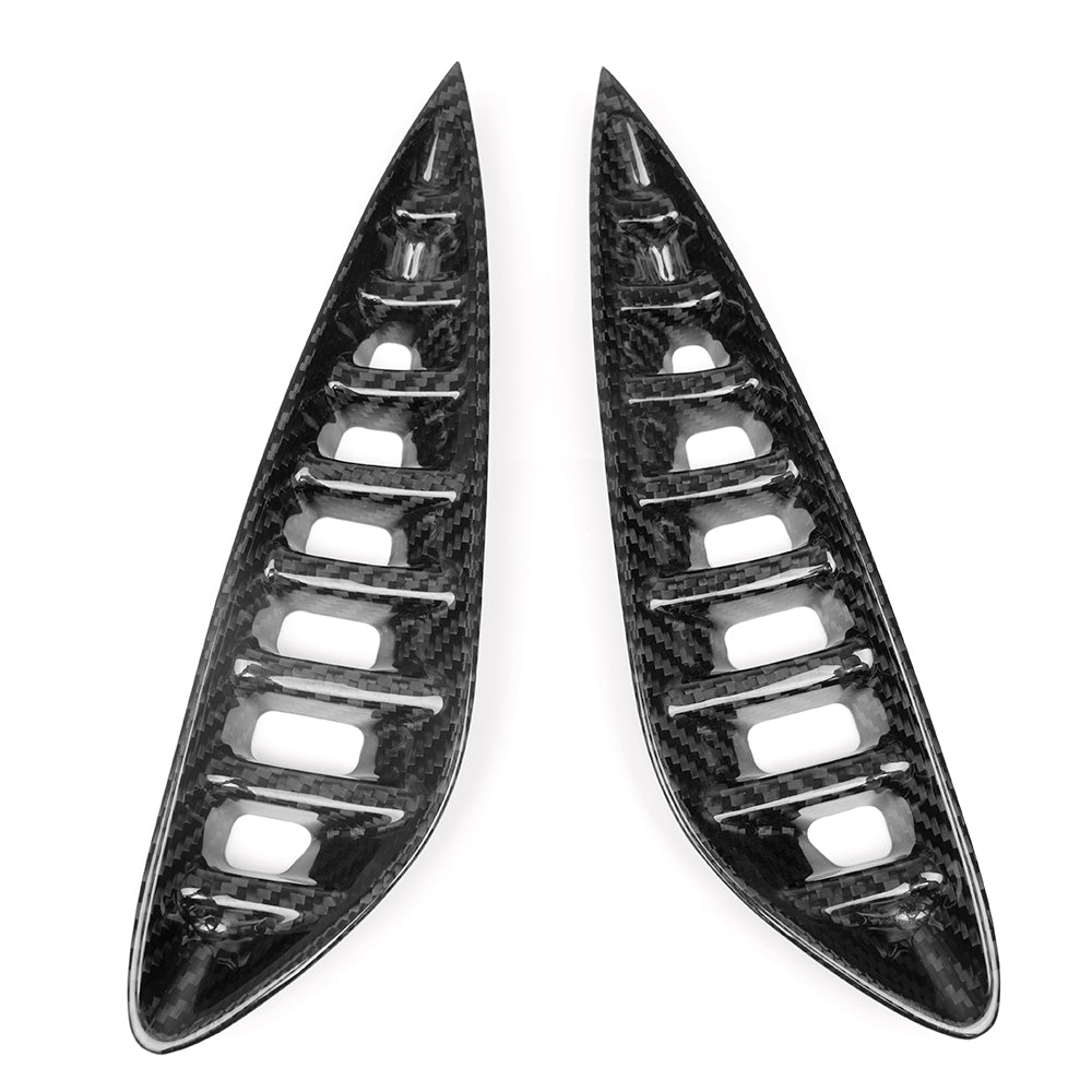 Real Dry Carbon Fiber Front Bumper Side Vent Trim for Lexus LC LC500 LC500h 2018 2019 2020-2026