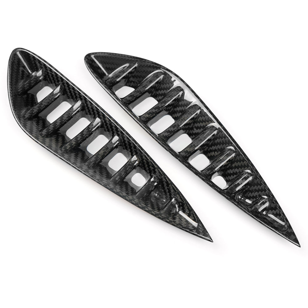 Real Dry Carbon Fiber Front Bumper Side Vent Trim for Lexus LC LC500 LC500h 2018 2019 2020-2026