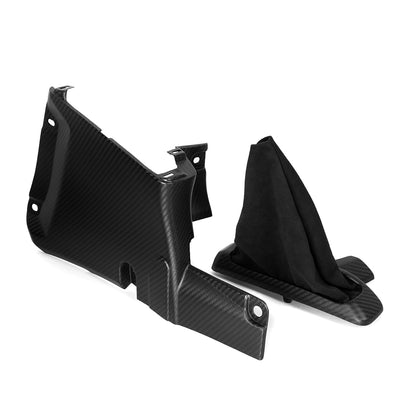 Dry Carbon Fiber Handbrake and Shift Boot Cover Kit Trim for Toyota GR Yaris Hatchback 2025 2026, Replacement