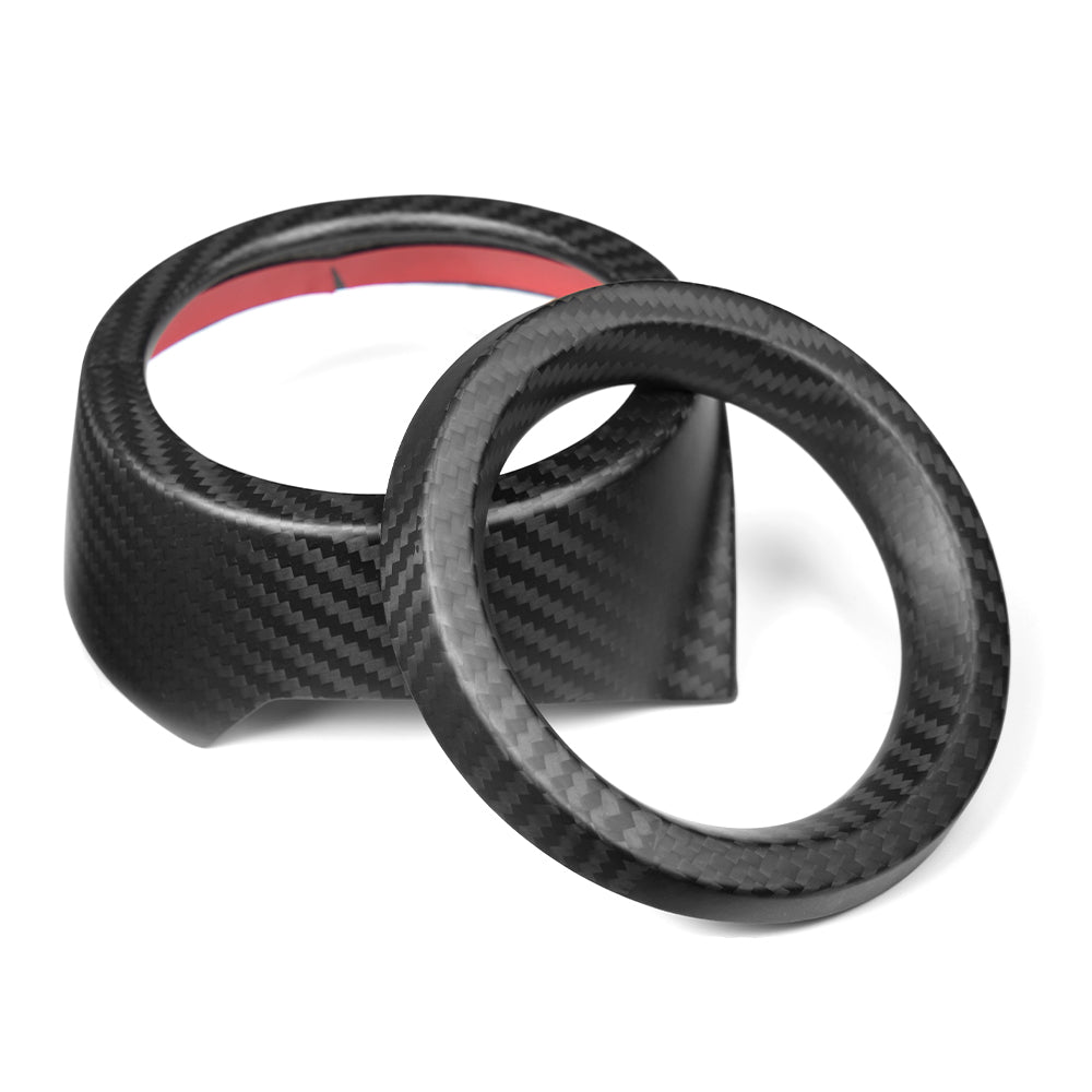 Dry Carbon Fiber Dashboard Side Vent Trim For Toyota GR Yaris 2025 2026, Center Console Air Vent Ring