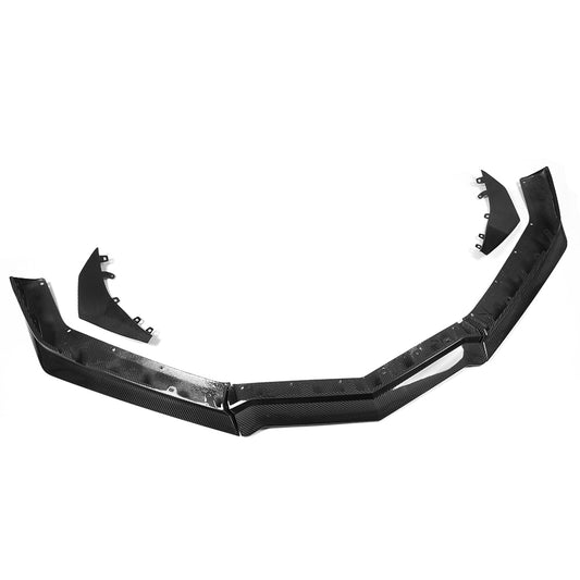 Dry Carbon Fiber Front Bumper Lip Spoiler For C8 Corvette Z06 E-Ray 2023 2024 2025, Replacement, Front Splitter Air Dam Chin Protector