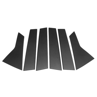 Dry Carbon Fiber Window Pillar Applique Panel Trim for Honda Civic Type R FL5 2023-2026