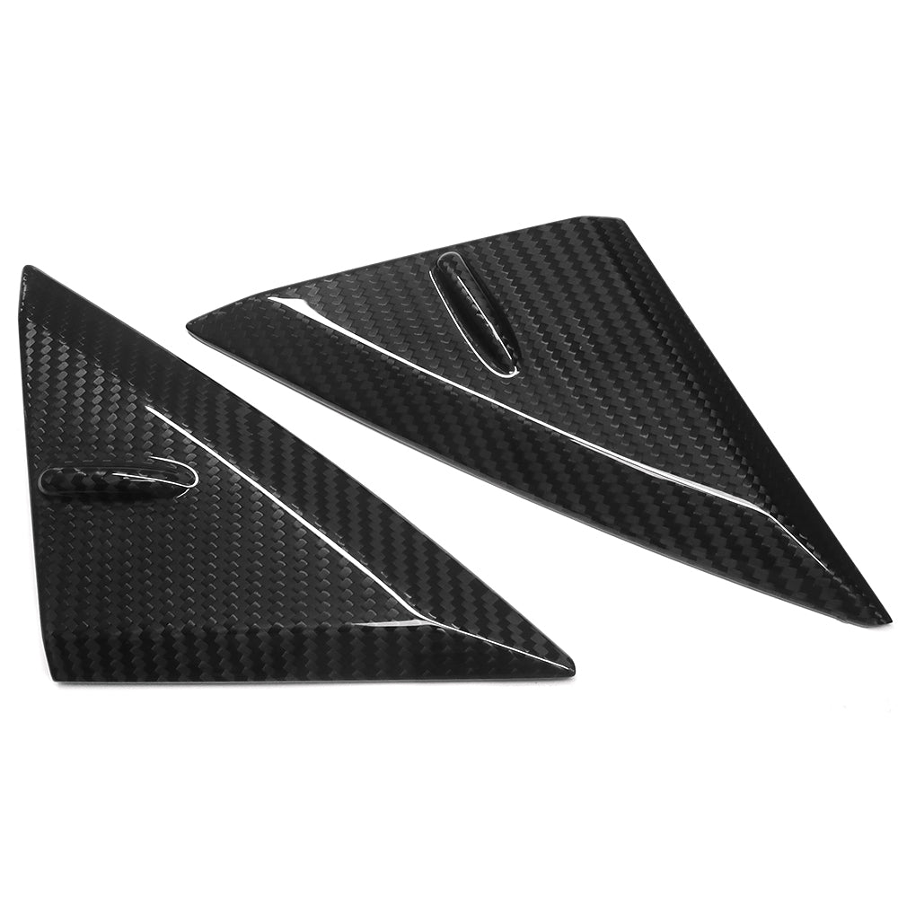 Real Carbon Fiber Front Window A-Pillar Triangle Cover Exterior Accessories For Lexus IS300 IS300h IS350 IS500 IS F Sport 2021-2024