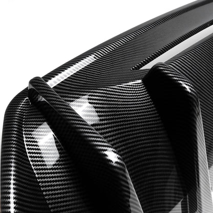 For Mustang S650 GT EcoBoost Rear Bumper Diffuser ABS Glossy Black Carbon Fiber Look