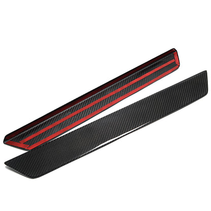 For Chevrolet Corvette C8 Stingray Z06 Z51 2020-2024 Interior Door Sill Protector Panel Dry Carbon Fiber