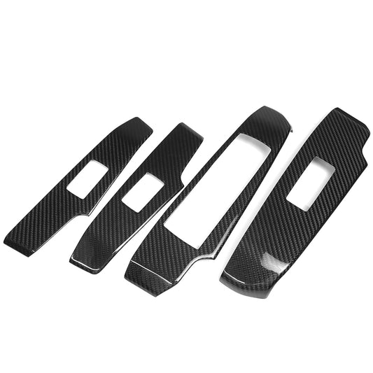 Real Carbon Fiber Door Window Lock Button Cover Interior Accessories For Lexus IS200 250 300 350 F Sport 2021+