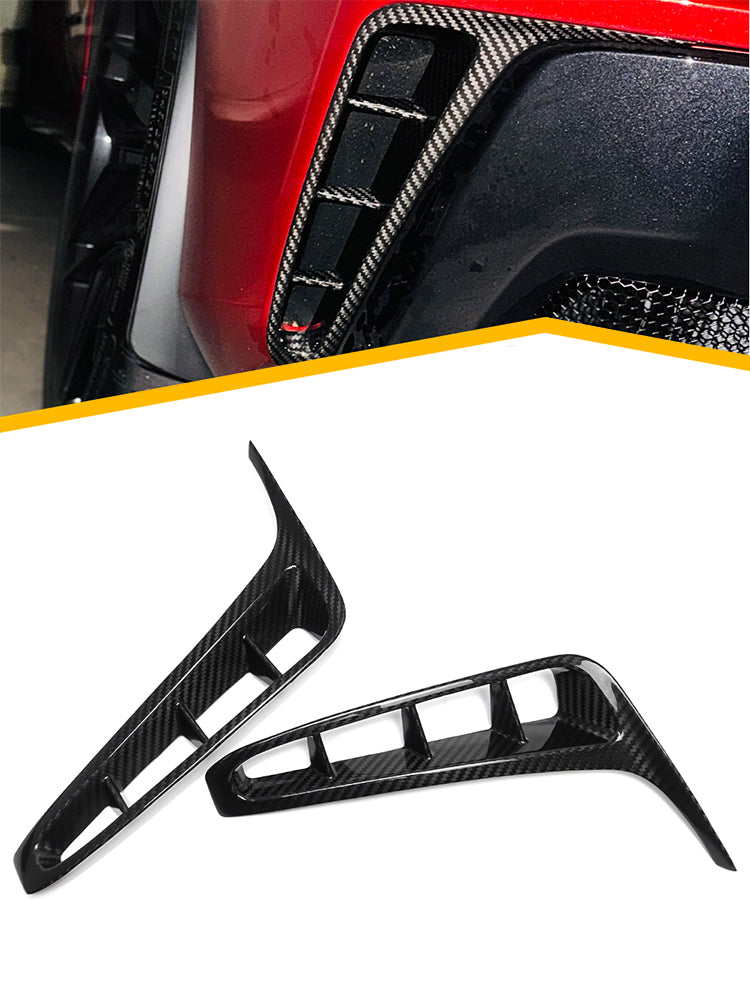 For Corvette C8 Z06 2020+ Rear Diffuser Side Vent Frame Dry Carbon Fiber Exterior Accessories