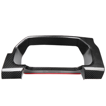 Real Carbon Fiber Speedometer Frame Instrument Cluster Cover For Ford F-150 F150 Raptor Lariat Limited XLT 2021-2024