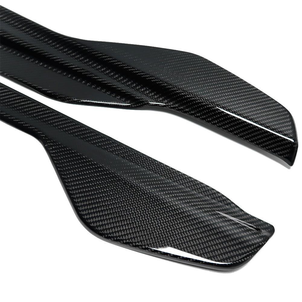 For Chevrolet Corvette C8 Stingray Convertible Coupe Z51 Z06 2020-2024 Center Consoles Side Panel Moulding Trim Strips Carbon Fiber